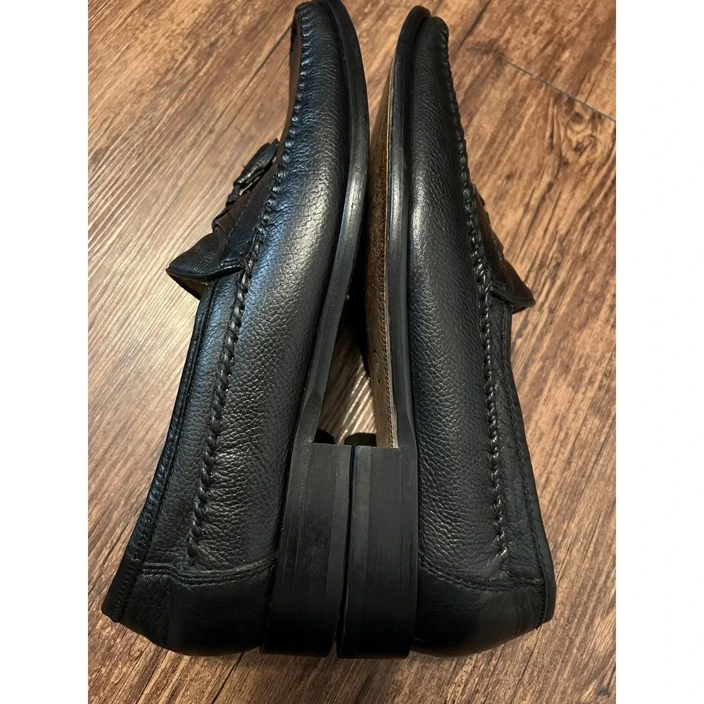 Florsheim Men's Tassel Loafers Size‎ 9 D 18577 Leather Upper/Lining Black Square